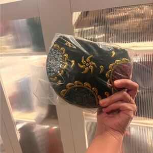 Ramla Black and Gold Women's Clutch/ crossbody